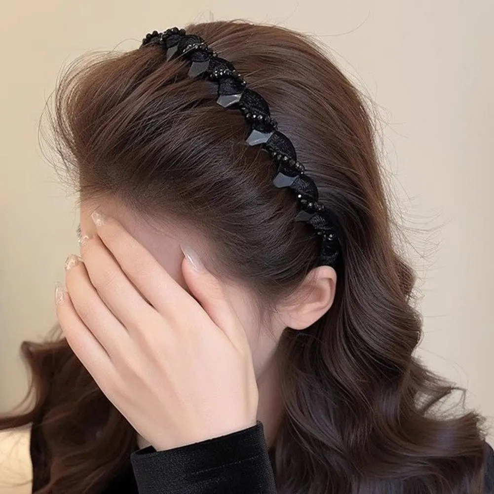 

3Pcs Elegant Headband with Teeth Decorative Hair Band Fashion Non-slip Hairband Fashion Hair Accessories Gifts for Women Girls