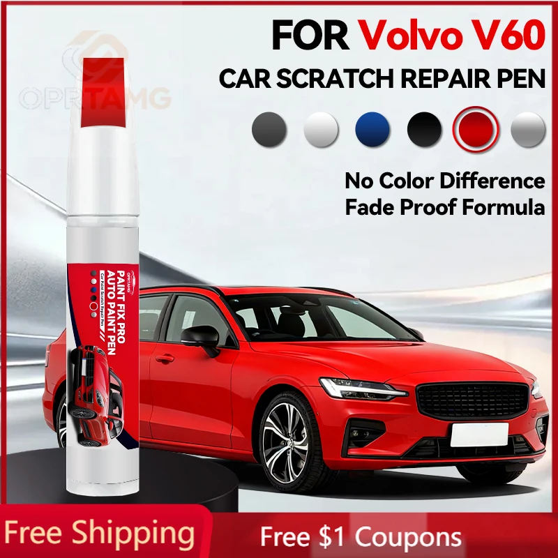 Herramientas y Accesorios para Coche VOLVO V60 2010-2025 P1 SPA: Lápiz de Reparación de Pintura, Eliminador de Arañazos, Bricolaje, Accesorios para Auto, Negro y Blanco