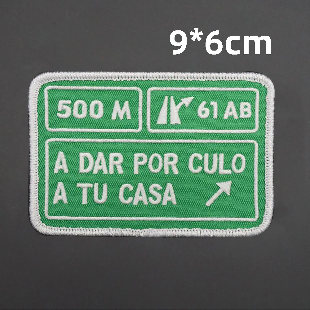 500M A LLORAR A LA LLORERIA Embroidered Patches Armband Backpack Badge with Hook Backing for Clothing