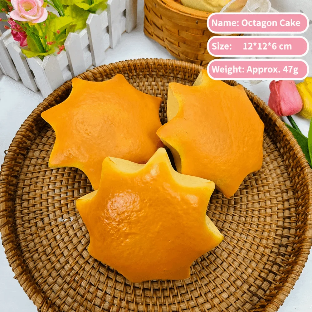 Lifelike PU Bread Squeeze Toy Stress Relief Slow Rebound Simulation Food Bread Toast Simulation Bread Model Display Ornament