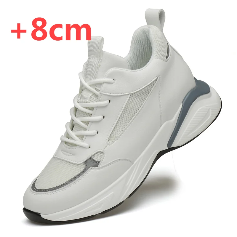 

Men Elevator Shoes Height Increase Shoes For Man Casual Hidden Heels Increasing Insole 8CM 6CM men's Leisure sports Taller shoes