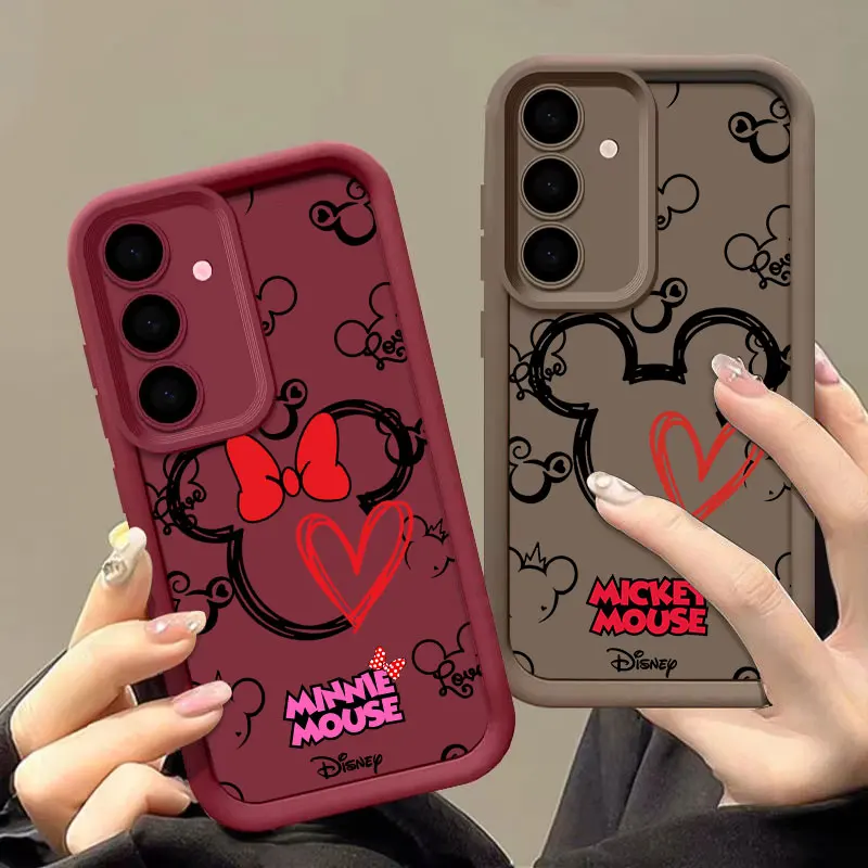 Mickey Minnie Love Disney Mouse S26 Ultra Case For Samsung Galaxy S26 S25 S24 S22 S23 Ultra S21 Plus S20 S25 FE Protection Cover