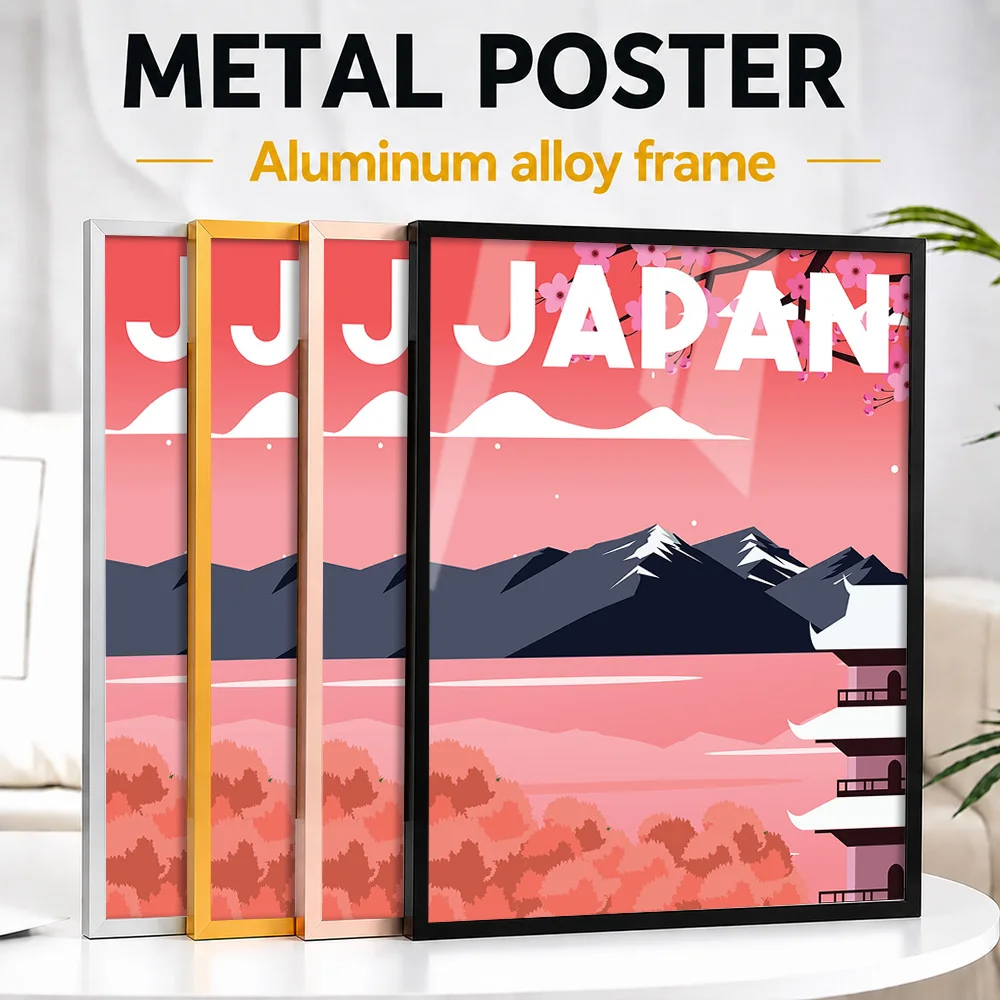 Japan Travel Framed Metal Poster Personalized Photo Scenic Destination Style Wall Art For Living Room Thoughtful Explorer Gift