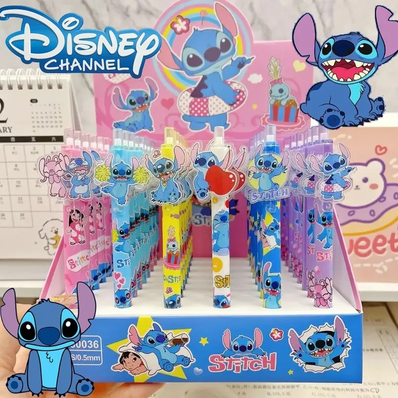 Disney Stitch Cartoon Signature Pen śliczne Anime długopis egzamin specjalny 0.5mm czarny szybkoschnący studenci powrót do szkoły artykuły