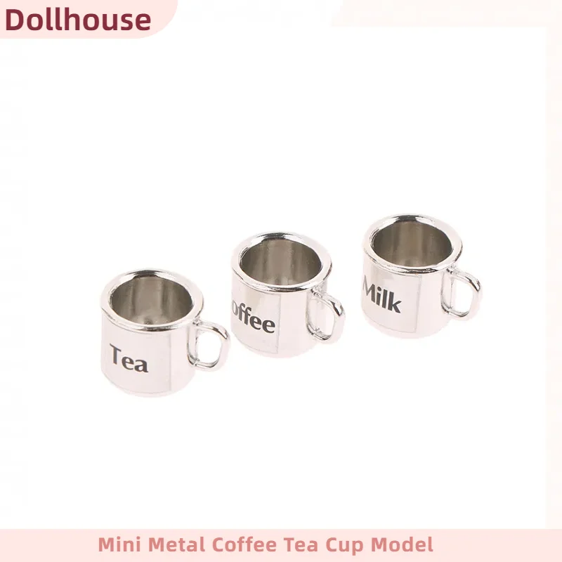 

1/12 Mini Metal Coffee Tea Cup Model Dollhouse Kitchen Accessories Dolls House Decoration Toys