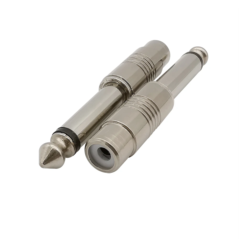 5Pcs/lot 6.5mm Plugs Mono Audio Adapter 6.5mm 1/4\