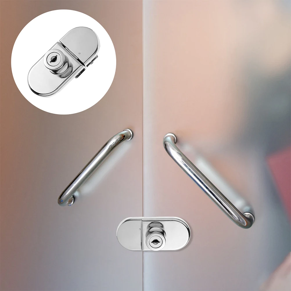 

2 set 2 Sets Zinc Alloy Showcase Lock Cabinet Door Latch Security Furniture Wine Glass Display Heavy Duty Anti Theft Safe Lock