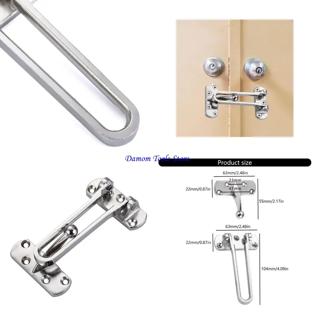 

57BE Home Security Door Lock Swing Bar Lock Latches Door Reinforcement Lock