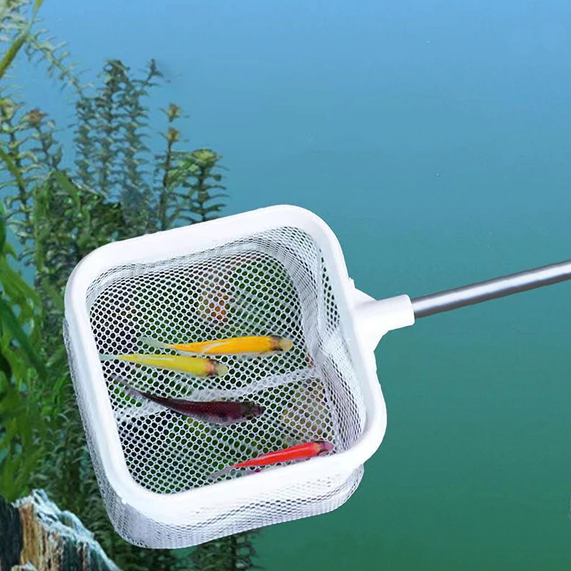 Fishing Landing Net Rustproof Corrosion Resistant Stainless Steel Fishing Net For Catchin Fish Shrimp Tank Aquarium Accessories