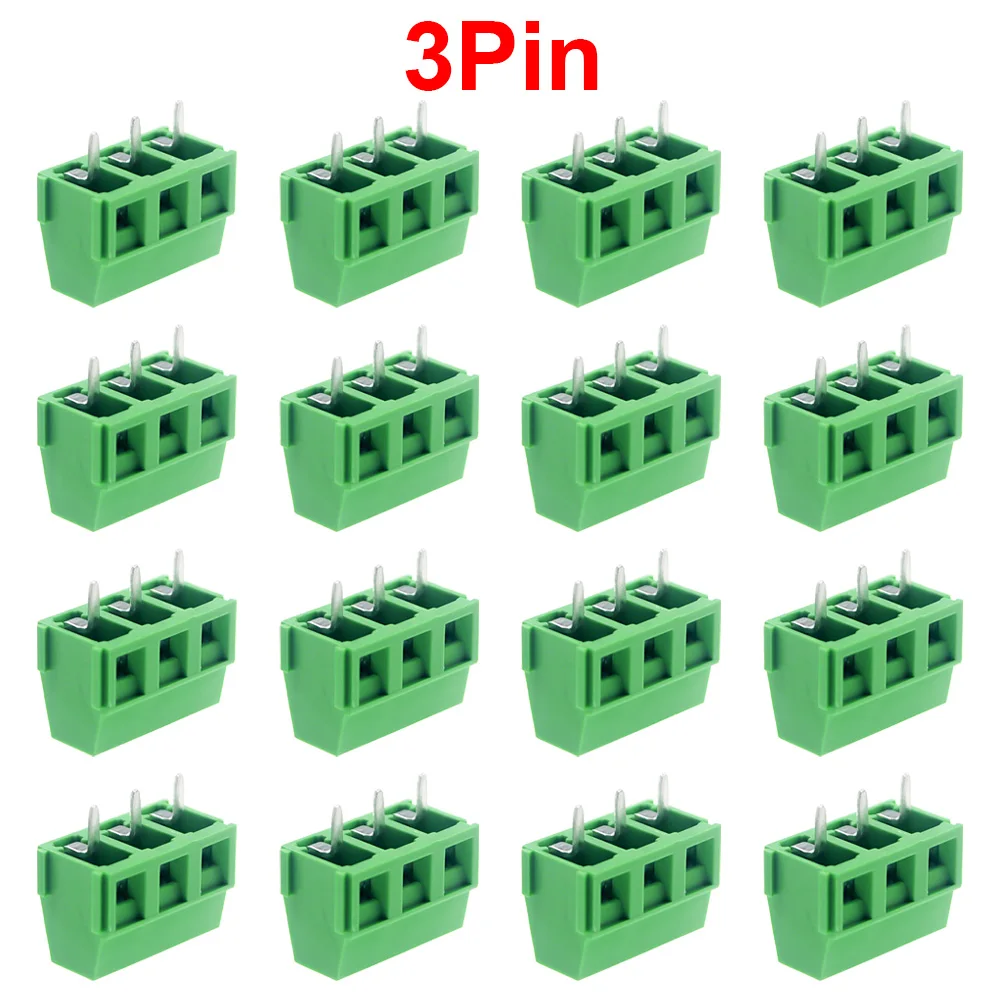 10/50PCS KF127-5.00/5.08mm KF127-2P KF127-3P Screw 5.0mm Terminal Block 2 Pin 3 Pin Pcb Terminal Block Connector