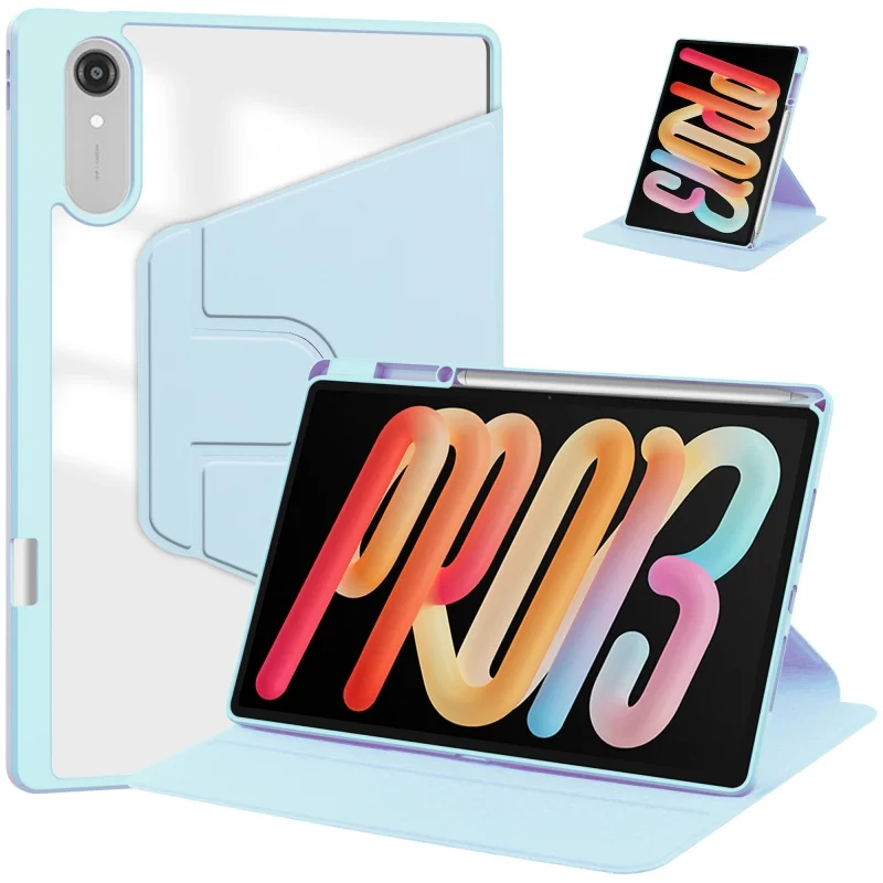For Lenovo Idea Tab Pro Gen2 Case TB390FU 360 Rotating Acrylic Clear Hard Stand Case for Idea Tab Pro Gen 2 13 inch 2026 Cover