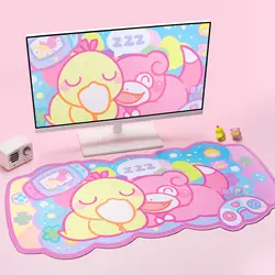 Anime Cartoon Gaming Mouse Pad Oversized Thickened Student Dormitory Office Study Table Mat Cute Computer Keyboard Mouse Pad