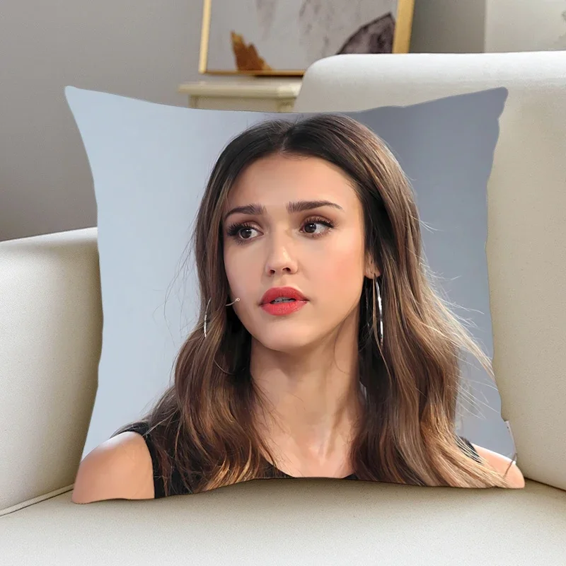 Home decor Pillow Cover iving Jessica Alba room bedroomo office car Dakimakura Throw Pillows Square Pillowcase Cute Home Decor