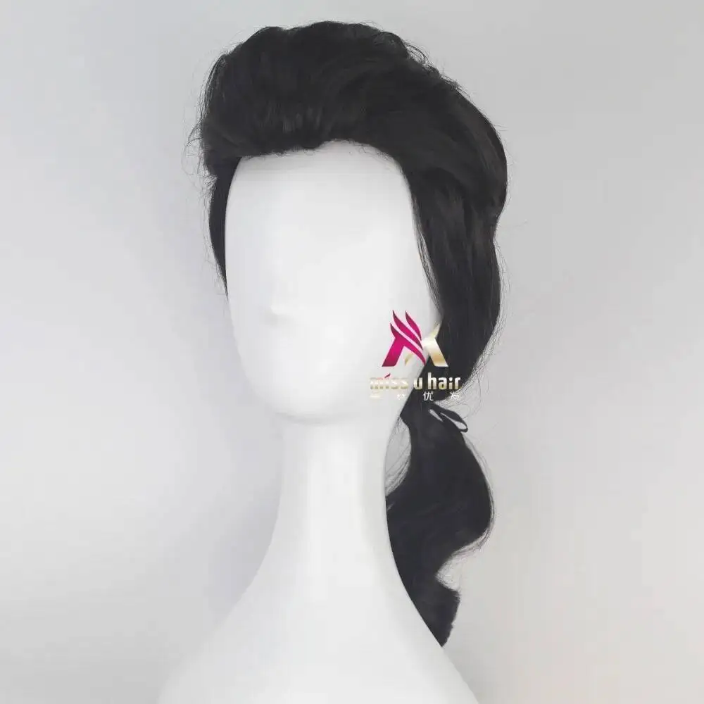 

и новый парик Beast Beauty the Prince Gaston, черный короткий парик, косплей, волосы для ролевых игр на Хэллоуин + шапочка для парика