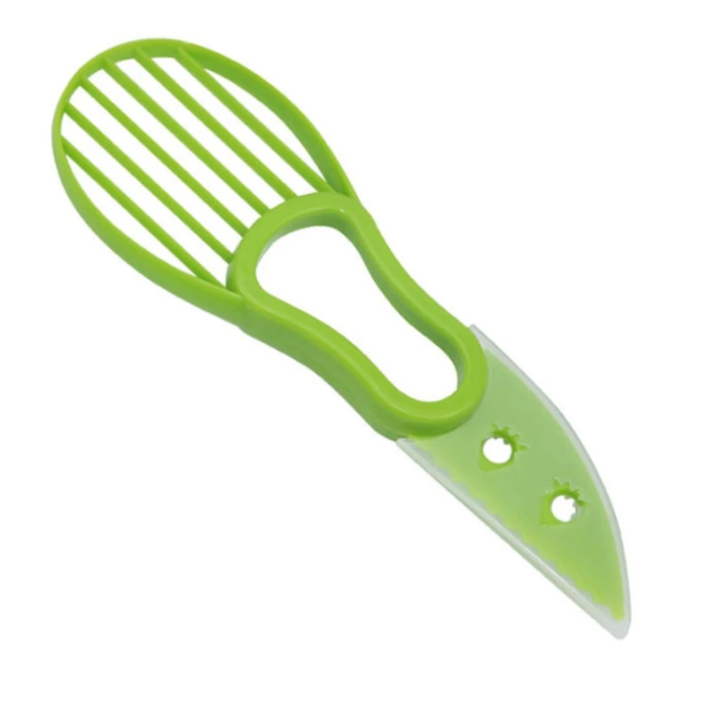 3 in 1 affettatrice di avocado shea corer burro frutta pelapatate taglierina separatore di polpa coltello di plastica utensili da cucina per verdure