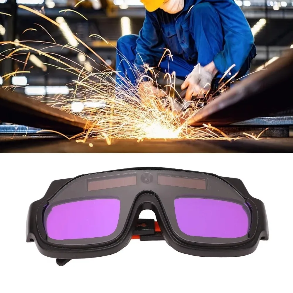 

Gifts Automatic Dimming Welding Glasses Auto Darkening Solar Welding Protective Goggles Anti-glare Eye Protective PC Glasses