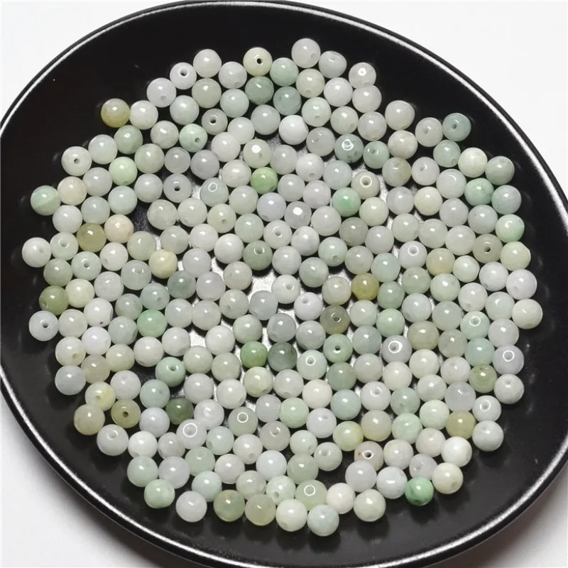 Jade Glutinous Seed Round Beads DIY50 Loose Beads Wholesale in A Pack