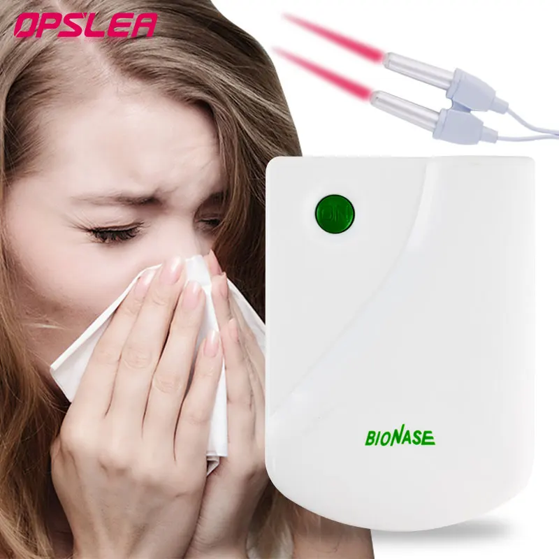 Nose Rhinitis Sinusitis Sneeze Cure Hay Fever Low Frequency Pulse 650nm Laser BioNase Nasal Cavity Health Care Therapy Machine