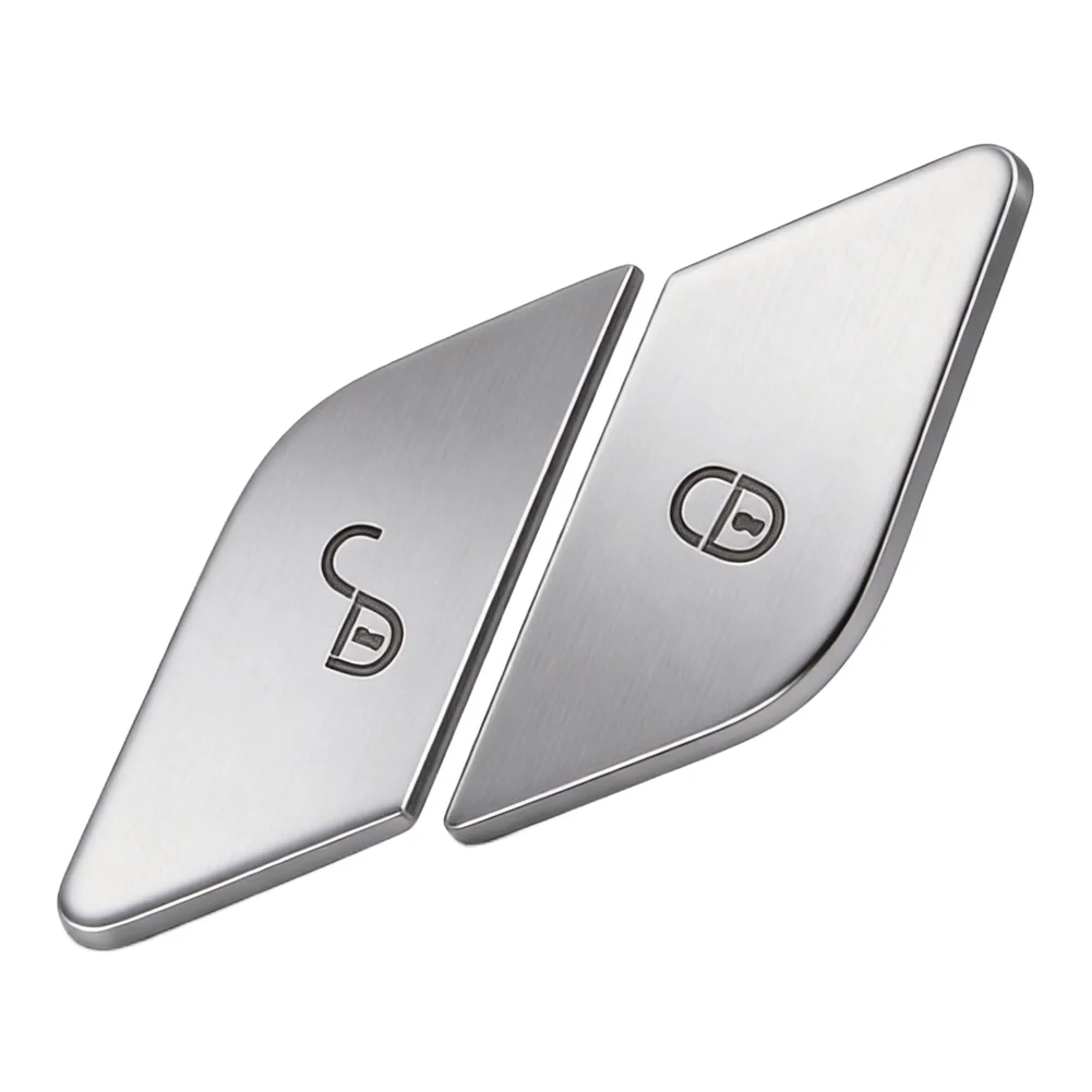 27) Upgrade Your Style with Chrome Door Lock Switch Button Cover Set for Mercedes W205 W213 X253 Anti Rust and Colorfast Design