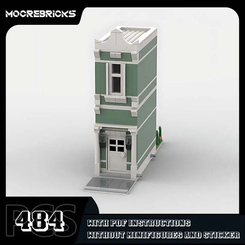 Street View Series Modular Little House Building Blocks DIY Green Architecture Model Technology Bricks House Toy Children's Gift