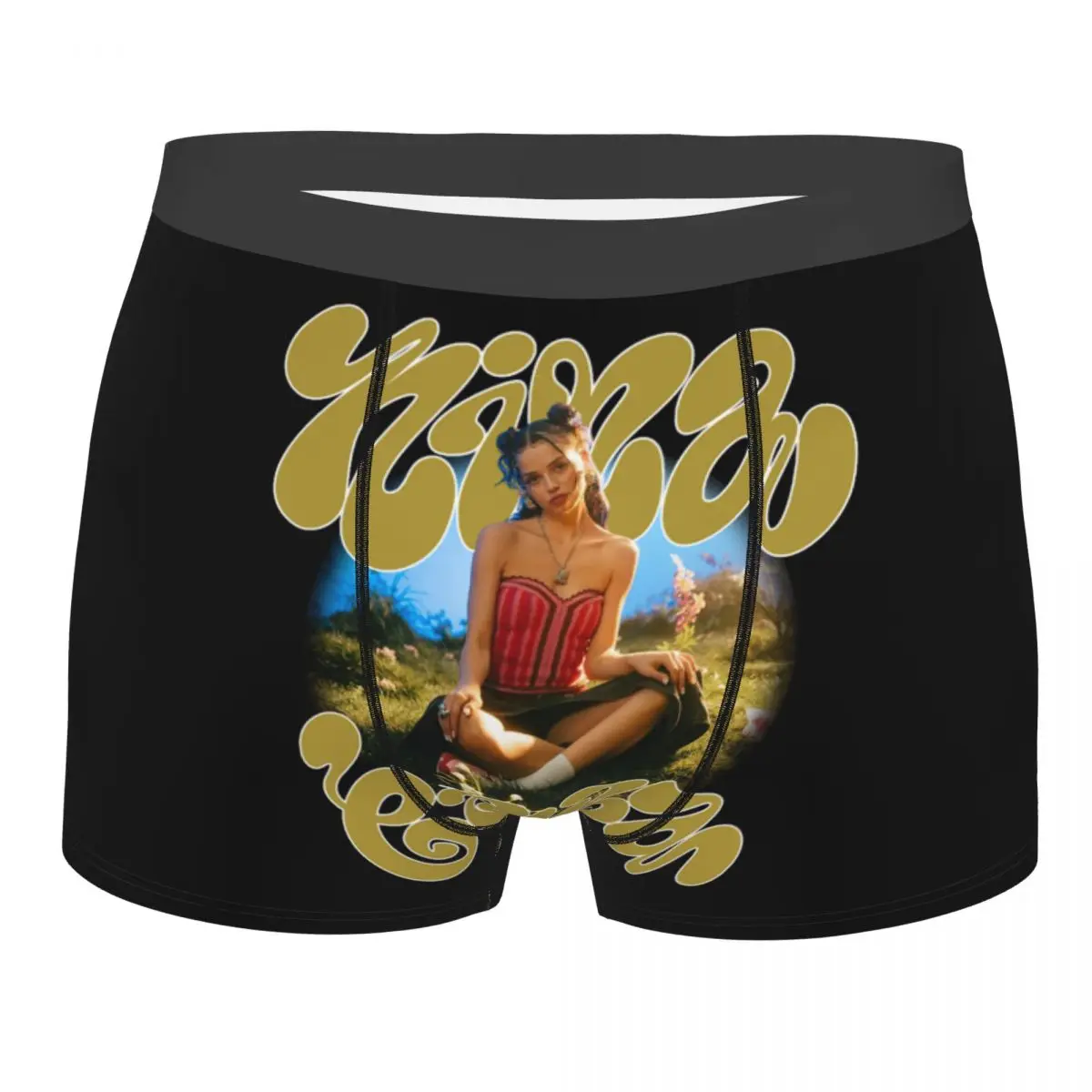 

German Singer Nina Chubas Underwear Men Sexy Printed Customized Boxer Shorts Panties