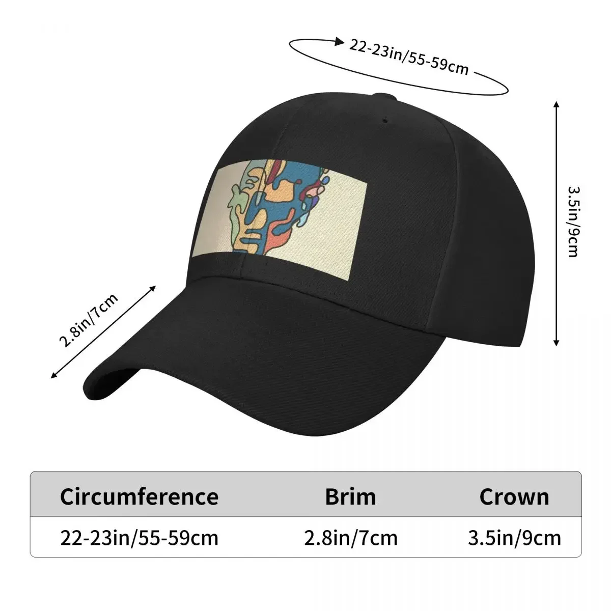 خط واحد مكعب صورة قبعة بيسبول الهيب هوب خمر المرأة الرجال #6