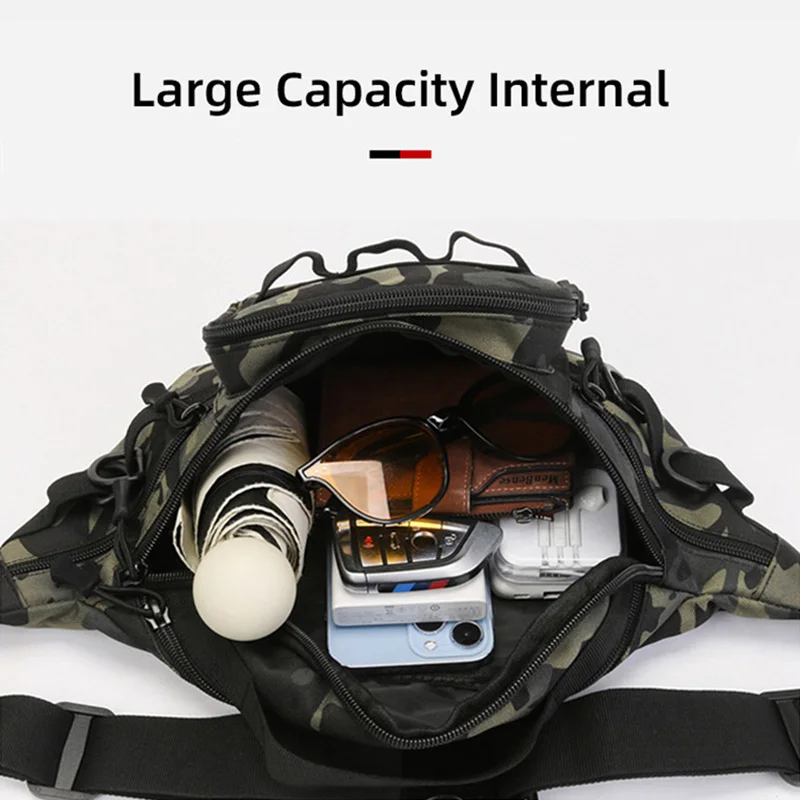 Fishing Lure Bag Waist Chest Backpack Tactical Molle Fanny Pack Waterproof Military Multifunctional Travel Hunting Bag For Men