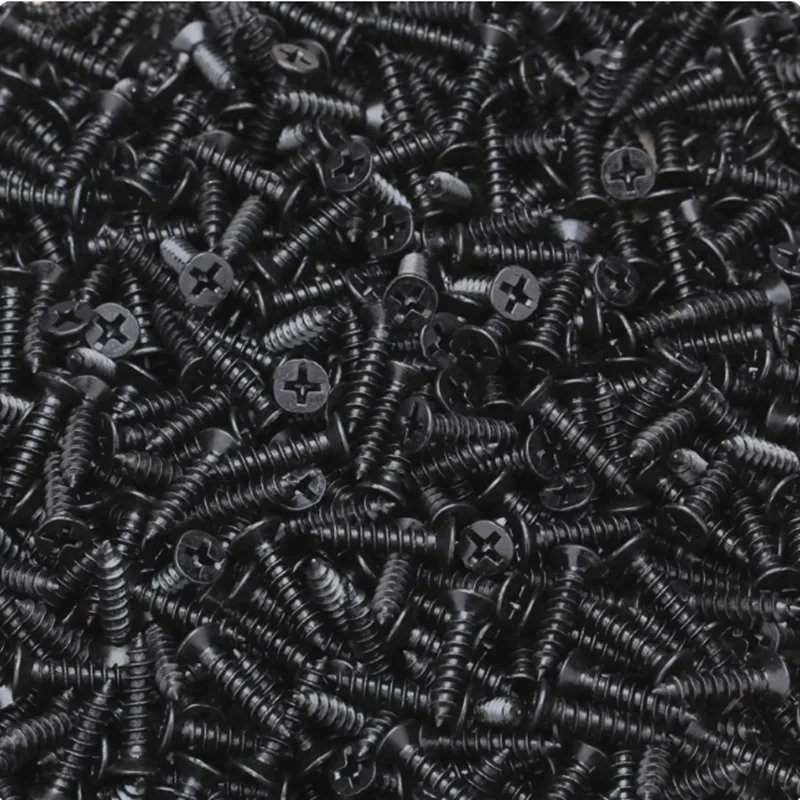 M1 M1,2 M1,4 M1,5 M1,6 M1,7 M1,8 M2 M2,3 M2,6 M3 M3,5 M4 Schwarze Kreuzflachkopf-Blechschrauben Selbstschneidende Holzschrauben