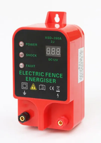 Livestock High Voltage Pulse Controller Voltage Display 10KM High-decibel Alarm Waterproof Electric Fence Energizer LCD