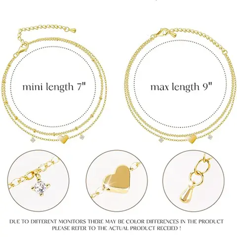 Eleganta 14k guldpläterade armband Kärlekshjärta Rostfritt stålarmband för kvinnor Kedjearmband CZ Gåvor Damsmycken Sommar 10 best sales fint guldarmband - №6