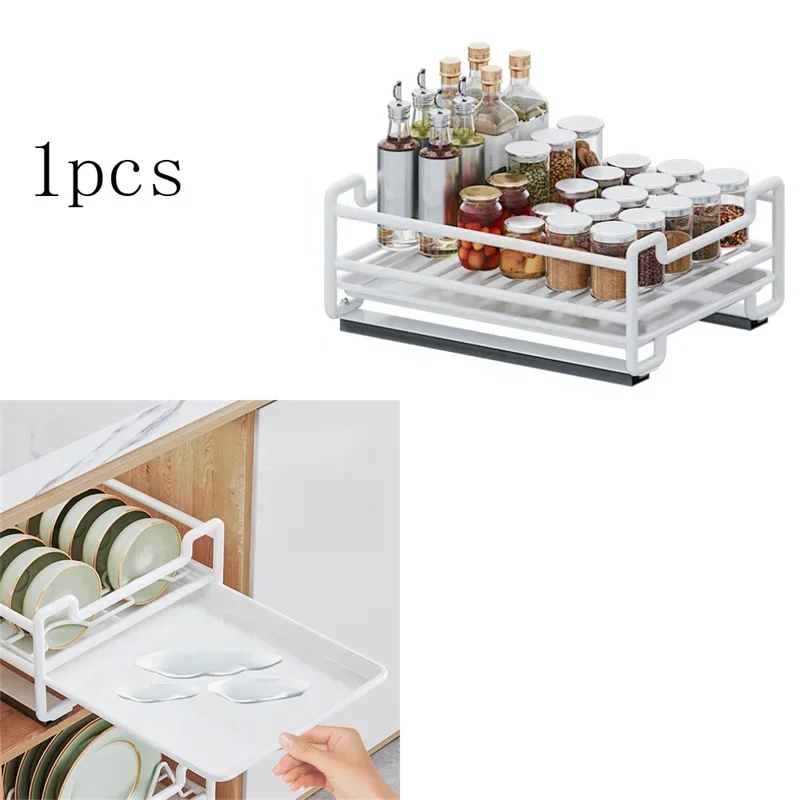 

1pcs Large Kitchen Dish Drainer Organizer Rack Dish Spice Racks Cabinets Drawers Storage Shelf kitchen Acceesories New