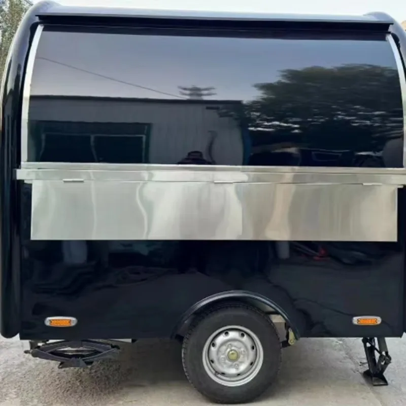 Custom Built BBQ Food Trailer with Grill and Stainless Steel Counter for Outdoor Catering Business Parties and Food Festivals