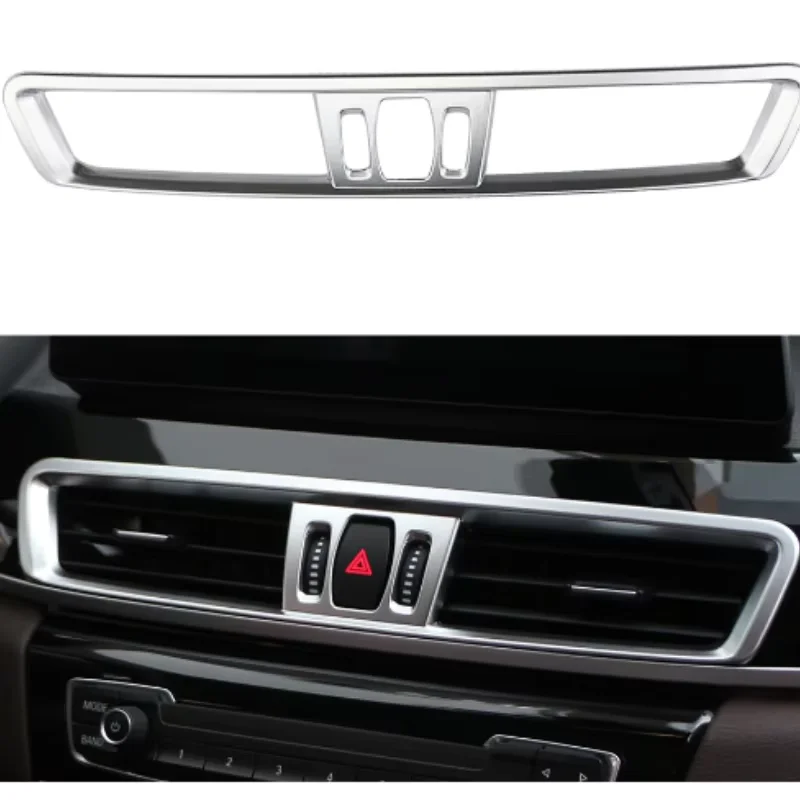 

Chrome BMW X1 F48 X2 F47 2016-2022 center console outlet center frame trim cover automotive interior accessories