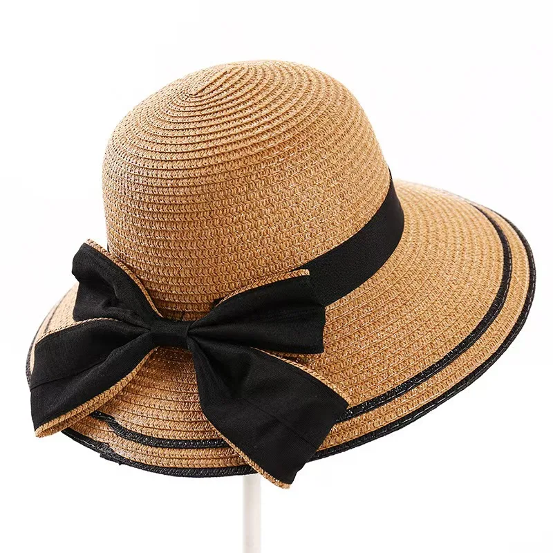 Neuer Sommer Eltern-Kind Bucket Hat Sonnenhut Damen Blumenkranz Mädchen Outdoor Strand Reise Sonnenschutz Strohhut Damenhut – Detail 11