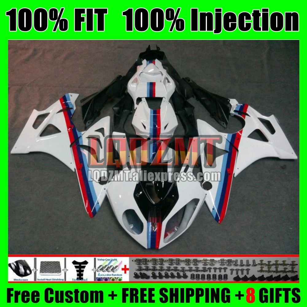 Injection For BMW S1000 S 1000 RR Stock white 1000RR 101No.9 S1000RR 09 10 11 12 13 14 2009 2010 2011 2012 2013 2014 Fairings