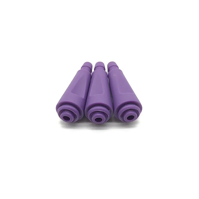 Non-invasive Bloods Pressure Purple Single Tube Soft Connector Airway Joint Socket For Patient Monitors