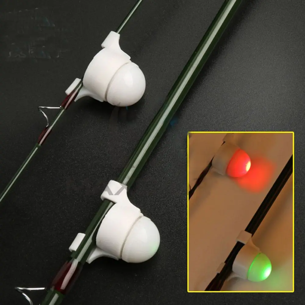 Fishing Tools Fish Outdoor 1 Pcs Bite Alarm Rod Strike Alert Bell Night Flashing LED Signal Light