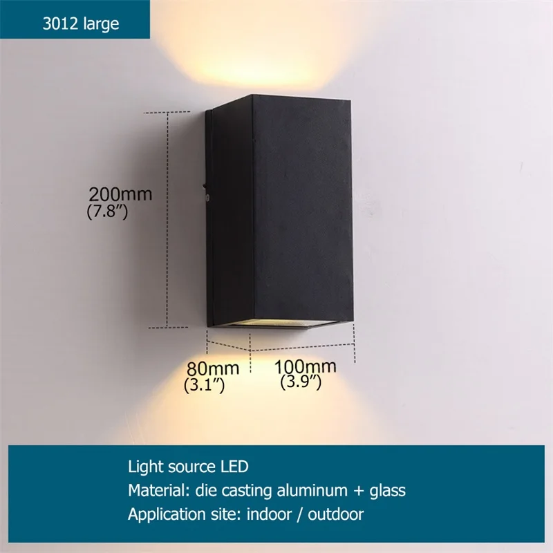 Imagem -06 - Outdoor Impermeável Led Lâmpada de Parede Pátio Sconces Criativo Decorativo para Varanda Escada Jardim Villa