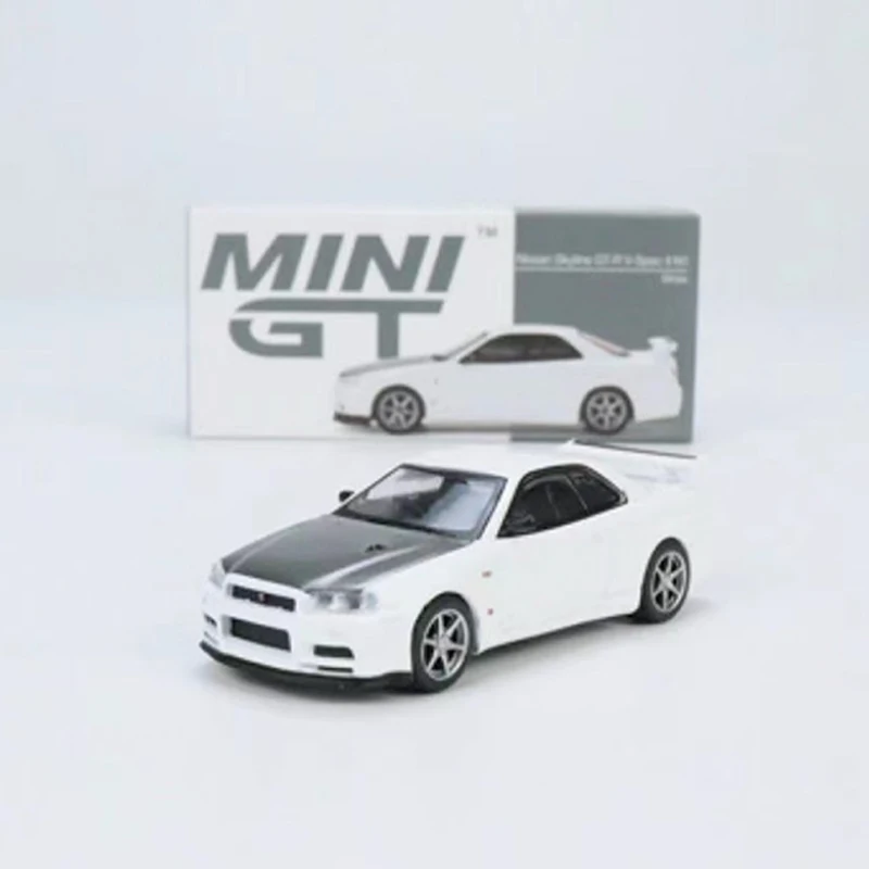دييكاست الأصلي 1:64 مقياس GT-R (R34) سبيكة نموذج محاكاة الديكور الهوايات الهدايا التذكارية جمع عرض ثابت #4