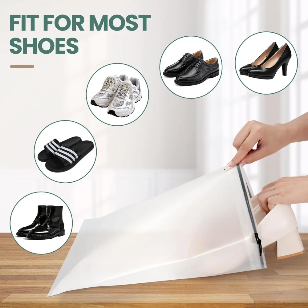 Waterproof Travel Shoe Bags for Packing Storage 23 Pack Large Shoe Organizer Bags with Separate Compartment for Men and Women Travel Essentials Accessories Durable Reusable Shoe Carriers for Gym Sports Work Vacation - view 4