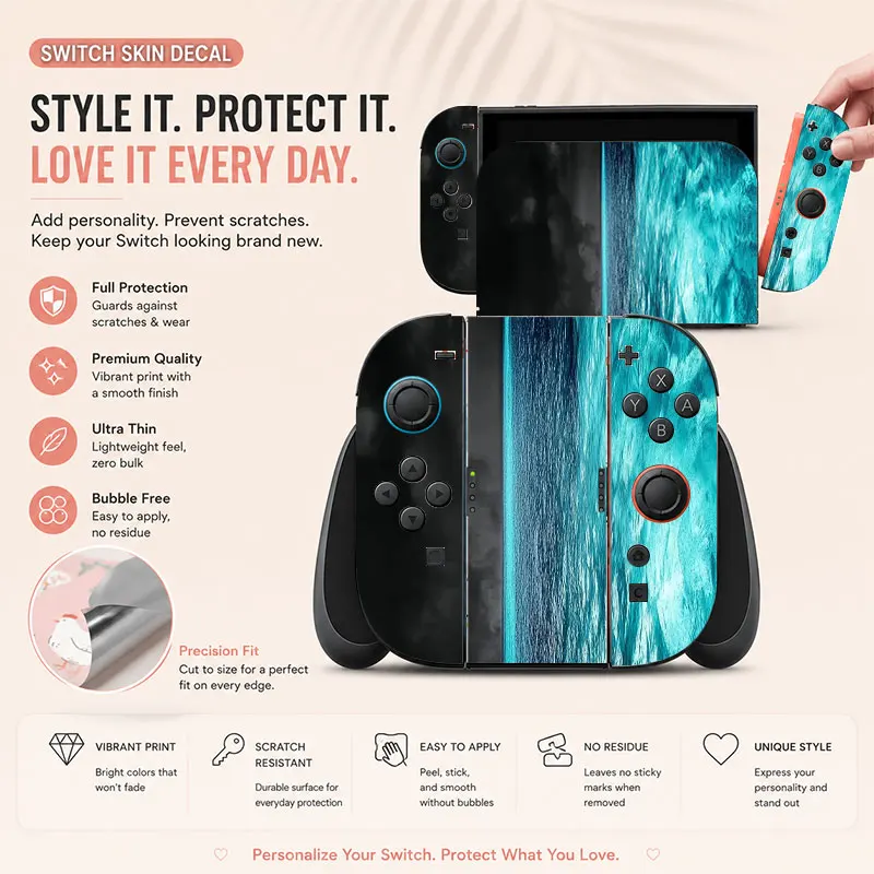 Creative pattern SWITCH game console protective film, with natural touch and comfortable feel, featuring personalized designs