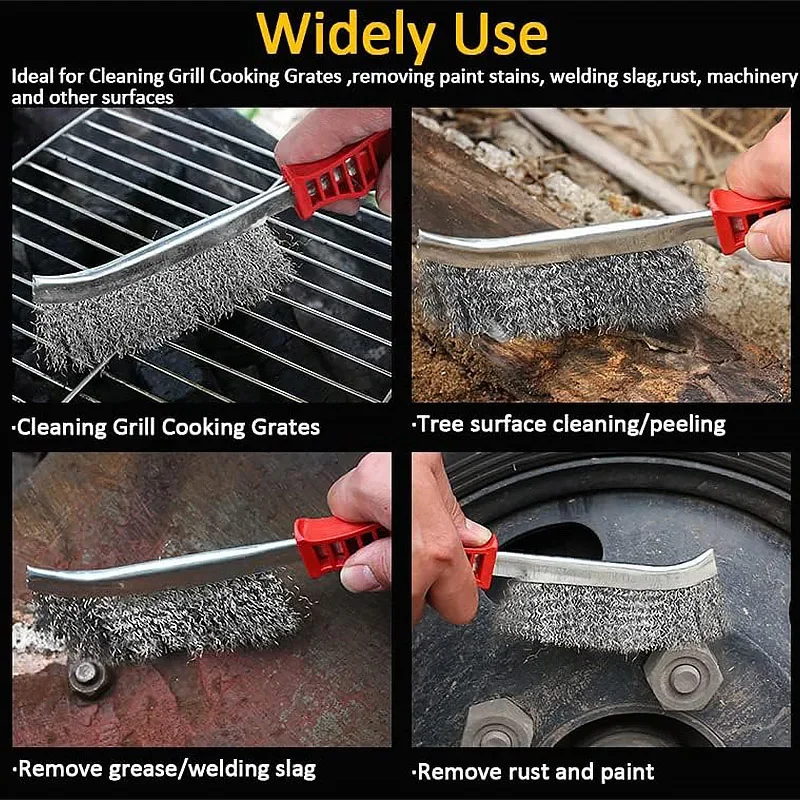 Stahldrahtbürste/Rollenbürste zum Entfernen von Metallrost aus Holz, Polier-Grill-Reinigungsbürste, geeignet zum Reinigen von Grills – Detail 6