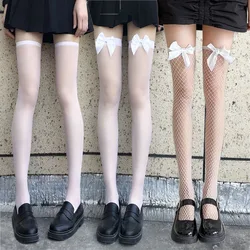 Women Sexy Lace Long Socks Thigh High Stockings JK Lolita Black White Over The Knee Socks Nightclubs Party Goth Fishnet Stocking