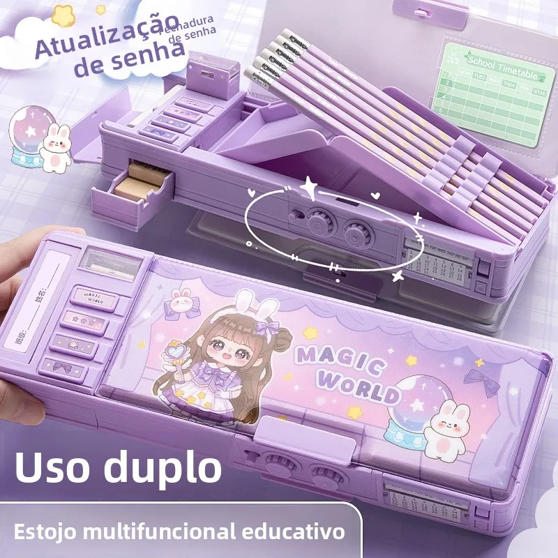 intelligent-lock-multi-functional-automatic-double-layer-pencil-case-for-girls-high-tech-stationery-box-with-safety-mechanism