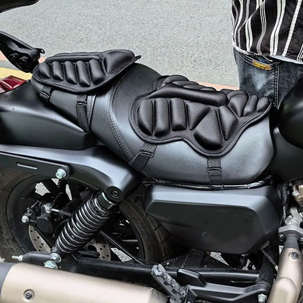 

Прочная 3D подушка сиденья мотоцикла, противоскользящая дышащая подушка сиденья, универсальный амортизирующий чехол на сиденье