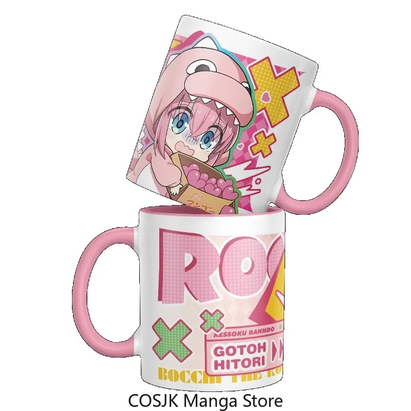 

Anime Bocchi the Rock Chibi Fanmade Design Hitori Gotoh Nijika Ryo Yamada Ceramic Mug Coffee Milk Water Cup Peripheral Gift