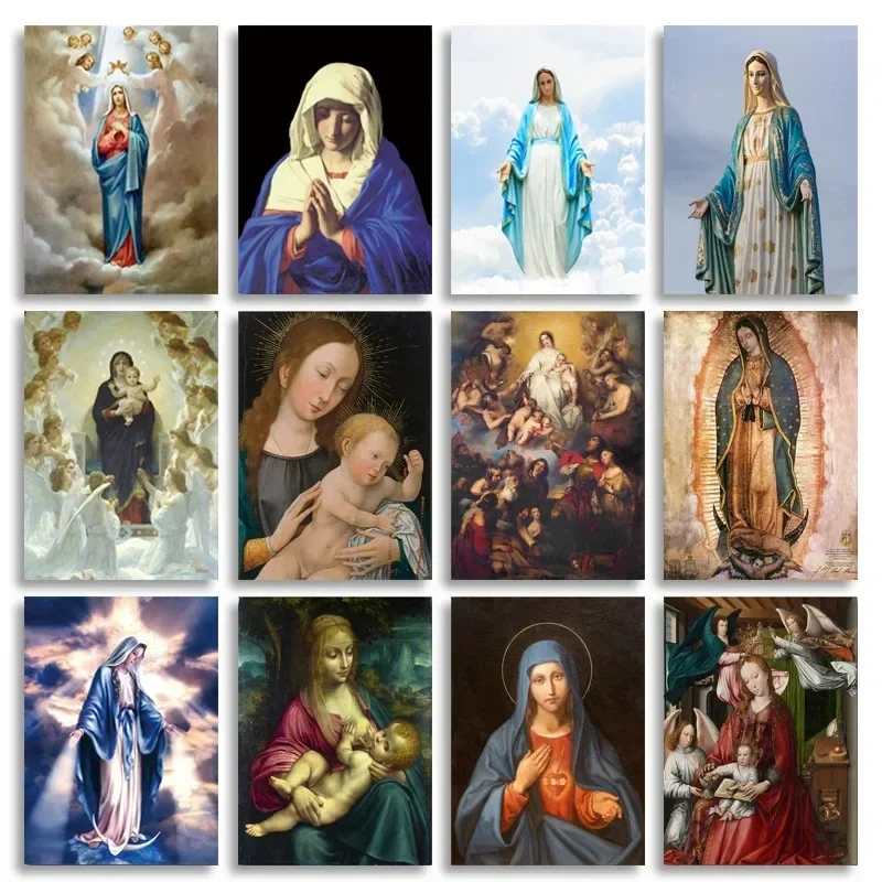 1PC frameless decorative art print,Virgin Mary of Guadalupe Mexico Canvas Painting Posters and Prints Wall Art Picture For Livin