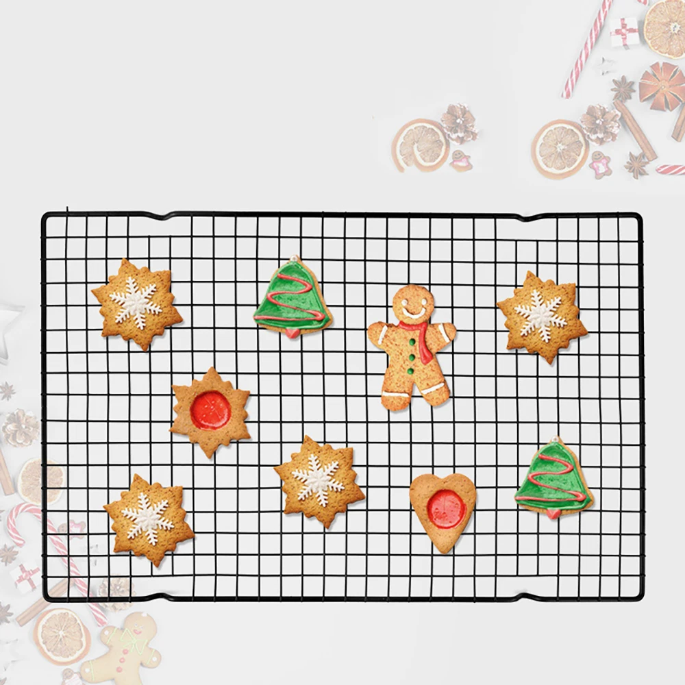 Wire Grid Cooling Tray Cake Food Rack Kitchen Stainless Steel Baking Pizza Bread Barbecue Cookie Biscuit Holder Shelf Rack Tools