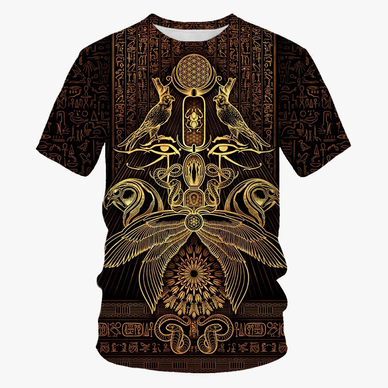 Summer Ancient Egypt 3D Print T-Shirts Streetwear Men Fashion Harajuku Casual Oversized O-Neck T Shirt Tees Tops Clothing