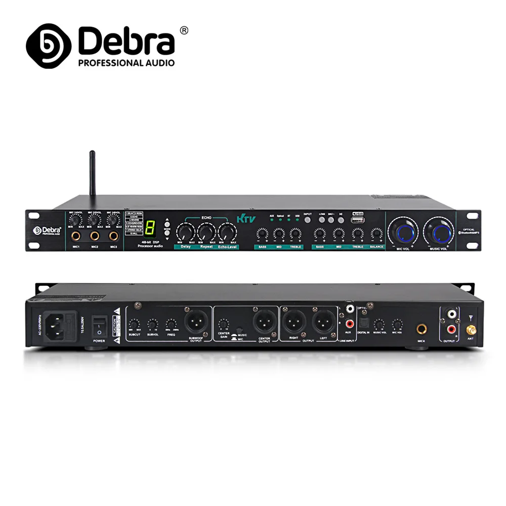 8DSP Bluetooth Reverb Professional Audio Processor Pre-Effects Anti-Howling Karaoke Home Stage Karaoke